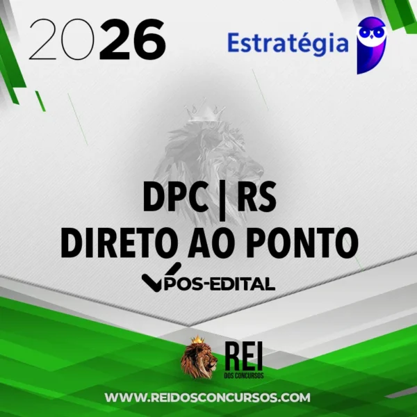 DPC | RS - Pós Edital - Direto ao Ponto - Delegado de Polícia Civil do Estado do Rio Grande do Sul [2026] Estratégia