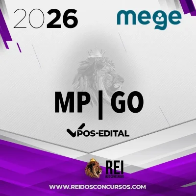 MP | GO - Promotor de Justiça do Ministério Público do Estado do Goiás [2026] Mege