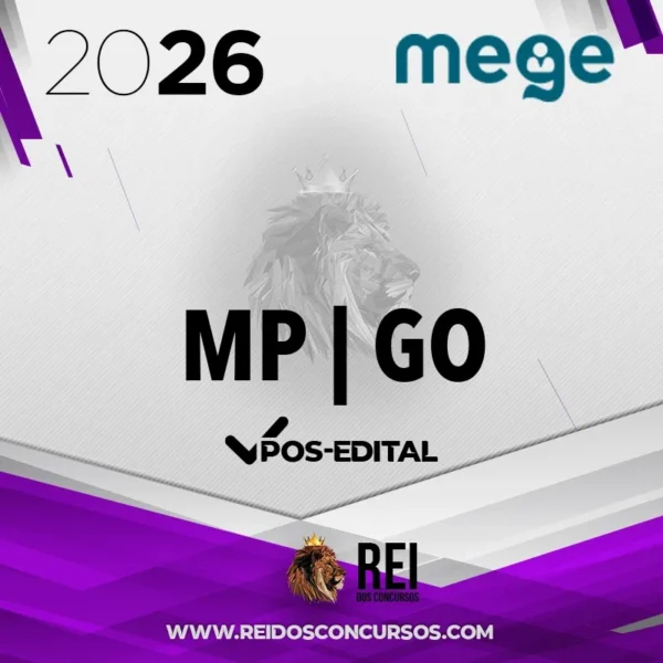 MP | GO - Promotor de Justiça do Ministério Público do Estado do Goiás [2026] Mege