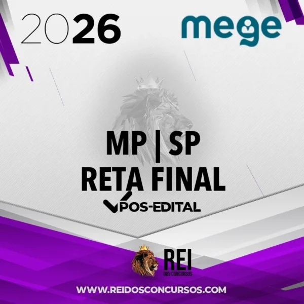MP | SP - Reta Final - Promotor de Justiça do Ministério Público do Estado de São Paulo [2026] Mege