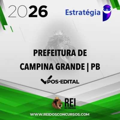 Prefeitura de Campina Grande | PB - Pós Edital - Fiscal de Serviços Urbanos [2026] Estratégia