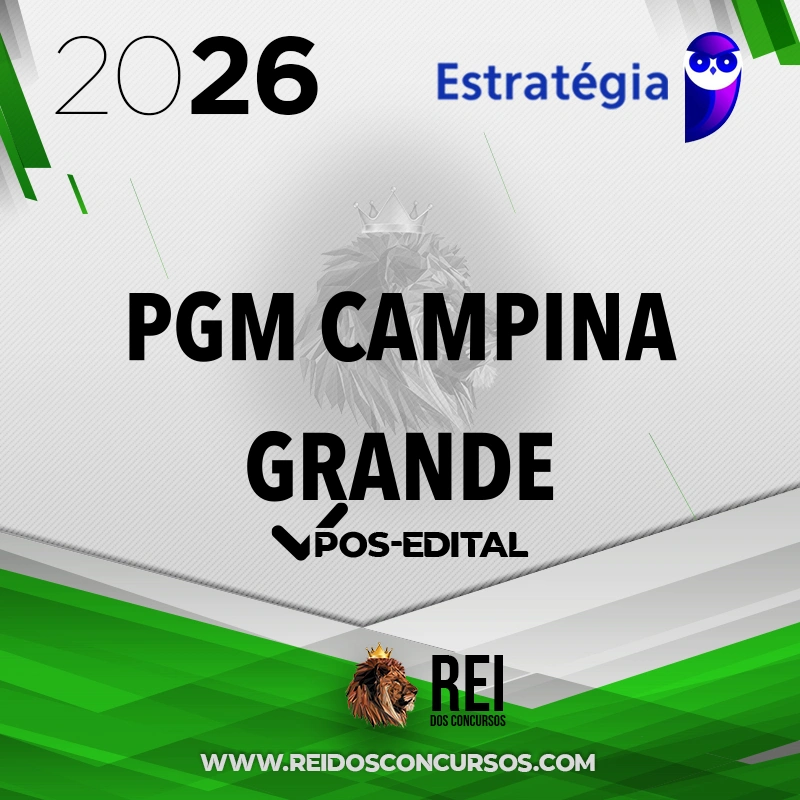 PGM Campina Grande - Pós-edital | Procurador do Município de Campina Grande [2026.2] Estrategia